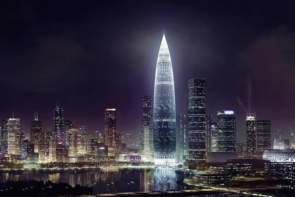 人生就是博幕墙华南大区中标 深圳南山区第一高楼